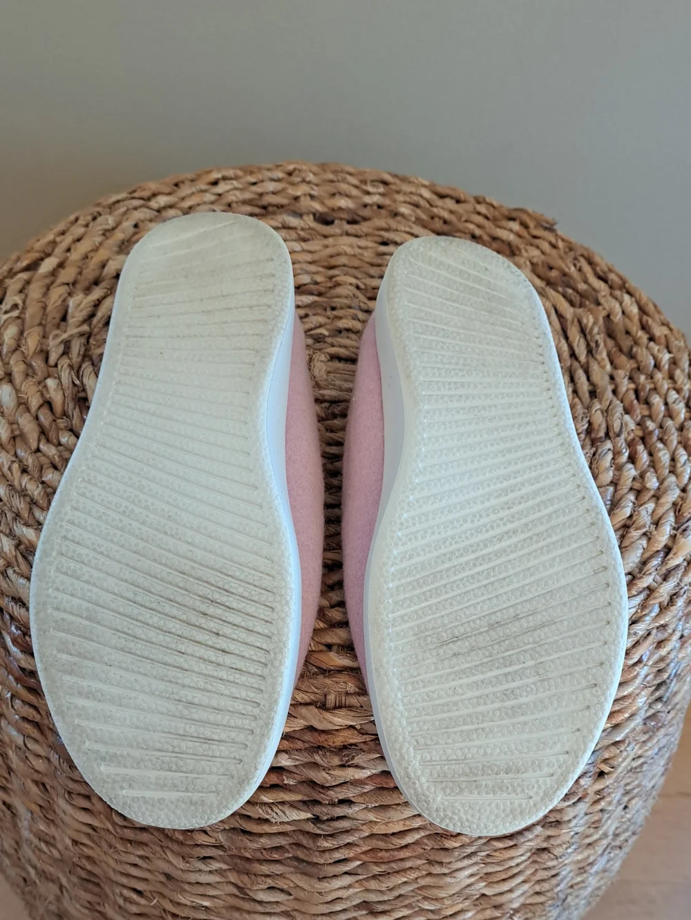 ALLBIRDS Womens Merino Wool Lounger Pink Loafer Sneakers Grey Wool Insoles 8